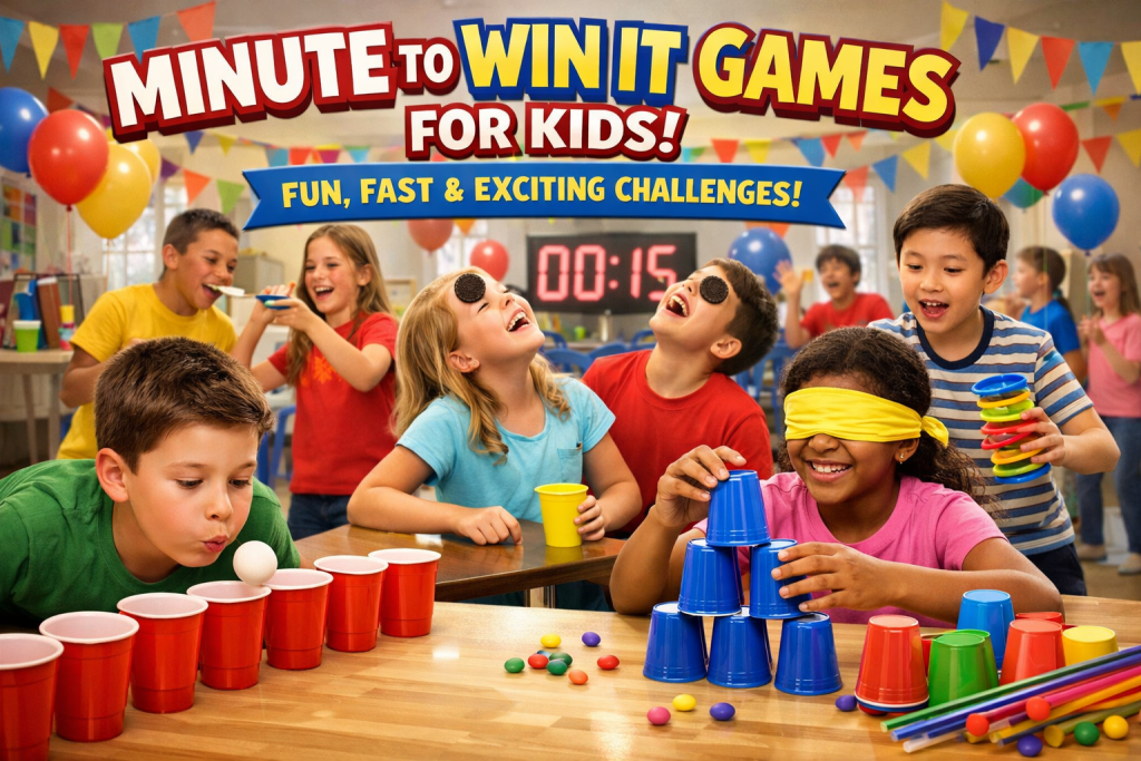 Minute to Win It Games for Kids: Fun, Fast, and Exciting Challenges